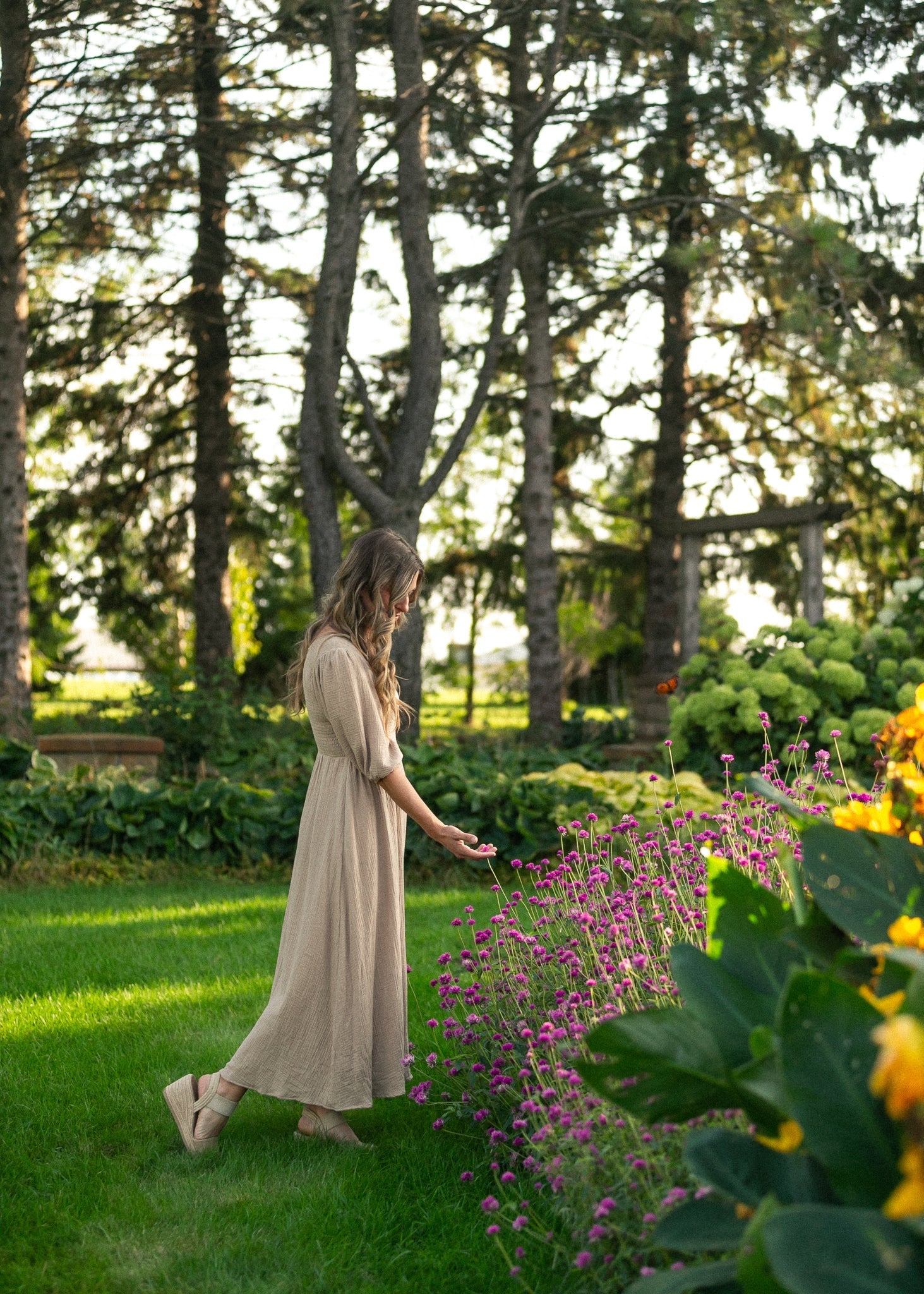 Robe en gaze à bustier smocké Kayleen Tan - VENTE FINALE