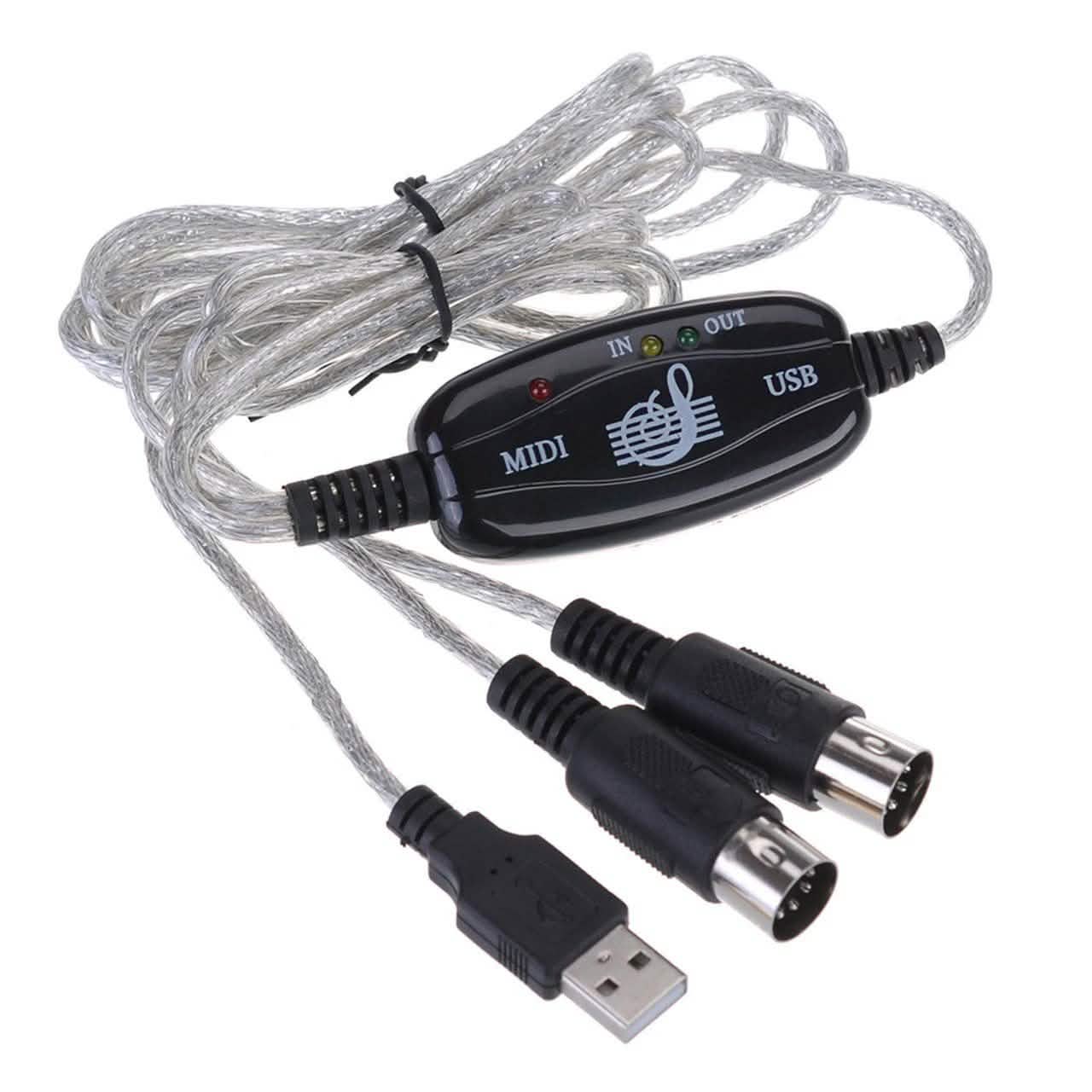 Adaptateur USB clavier-PC, interface MIDI entrée-sortie, convertisseur d'enregistrement musical