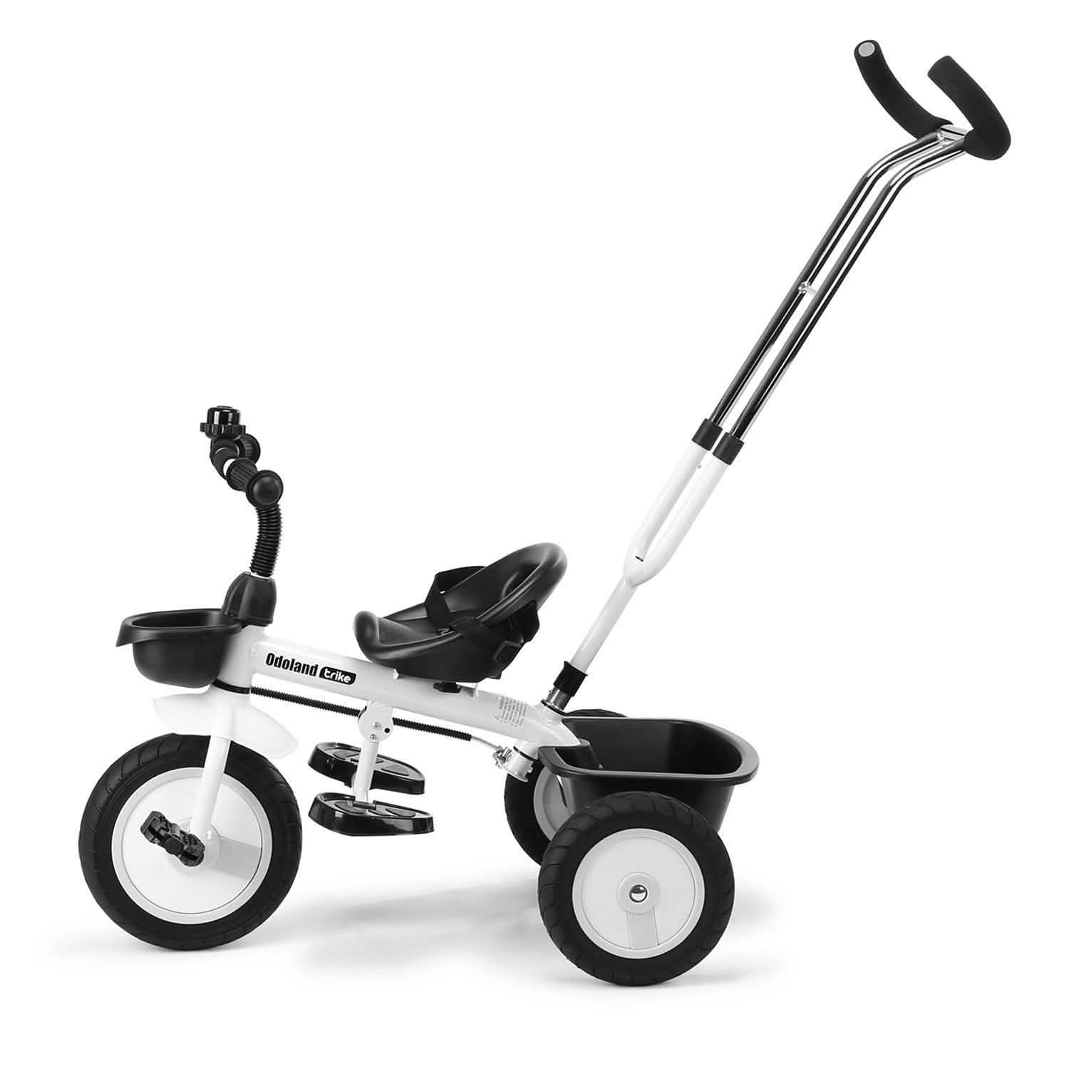 Tricycle enfant poussette avec poignée de poussée rétractable
