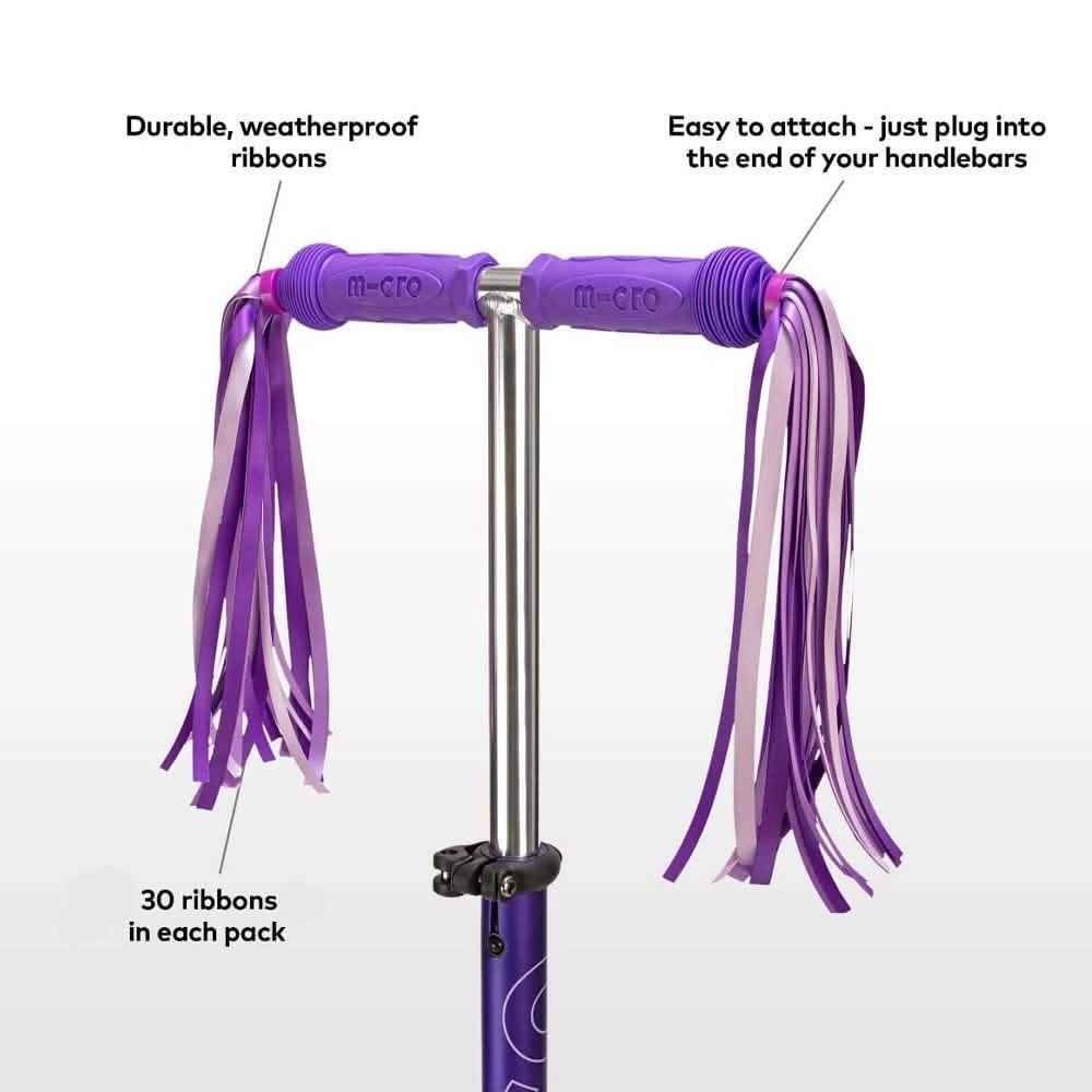 Trottinette ou vélo d'enfant avec pompon en ruban