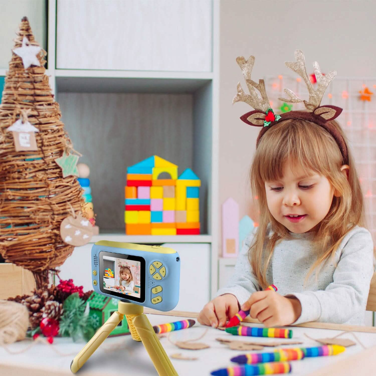 Appareil photo numérique pour enfants avec objectif rotatif