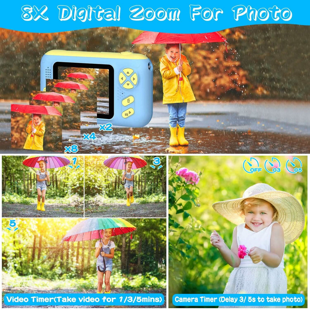 Appareil photo numérique pour enfants avec objectif rotatif