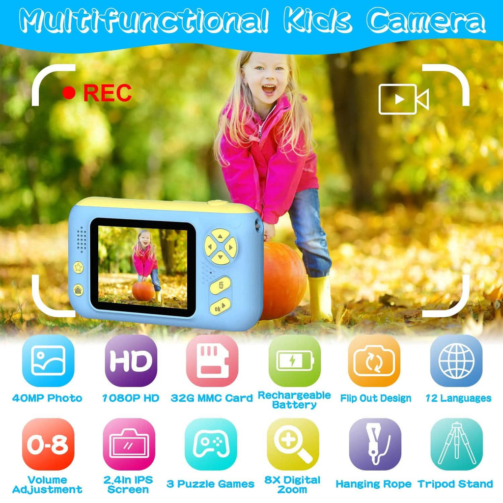 Appareil photo numérique pour enfants avec objectif rotatif