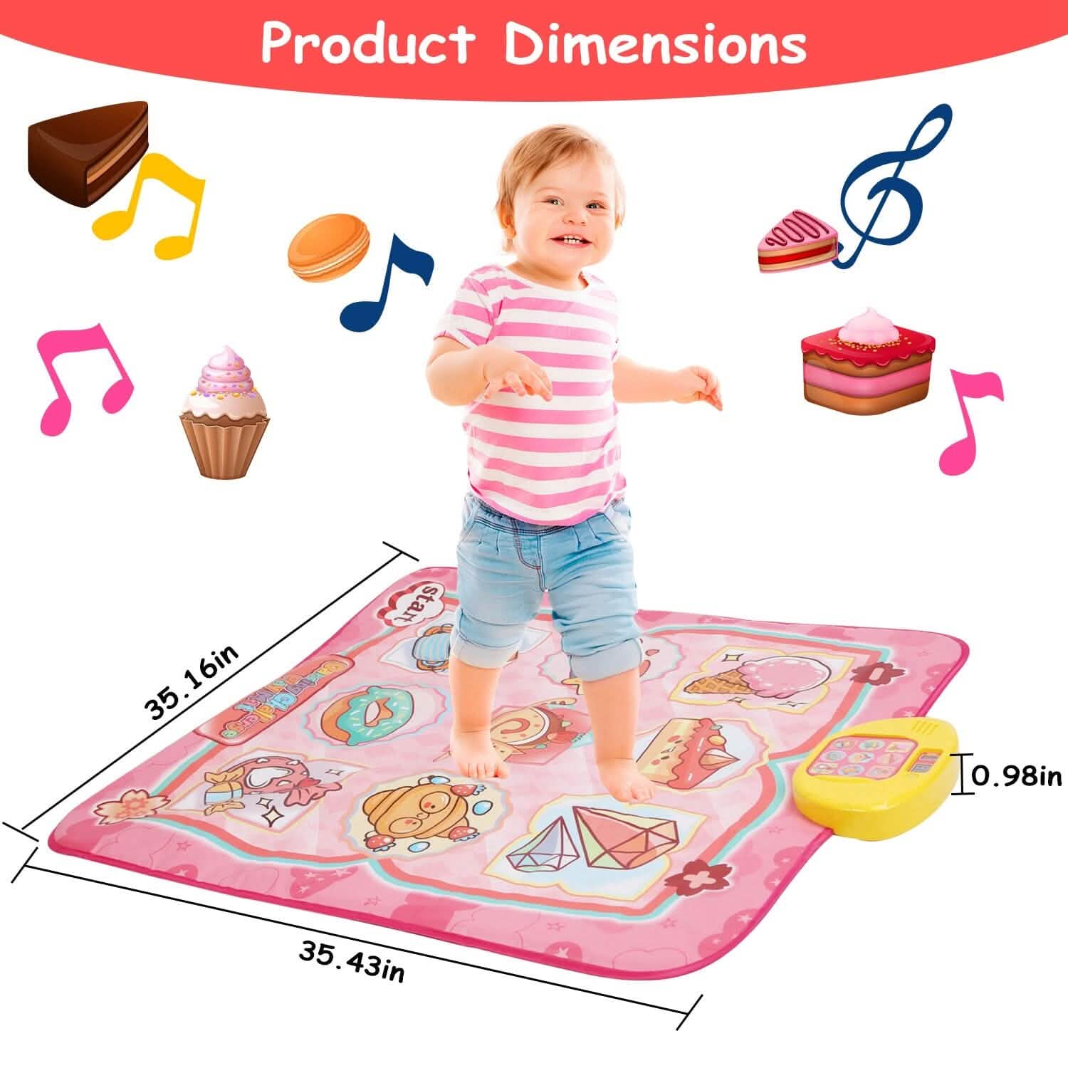 Tapis de danse musical électronique pour enfants avec 6 modes