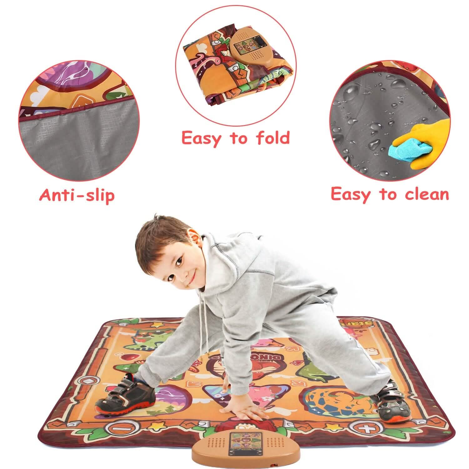 Tapis de danse musical électronique pour enfants avec 6 modes