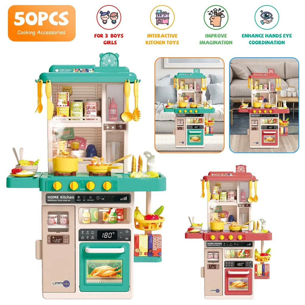Cuisine pour enfants interactive, jouets de cuisine pour jeu d'imitation, ustensiles de cuisine