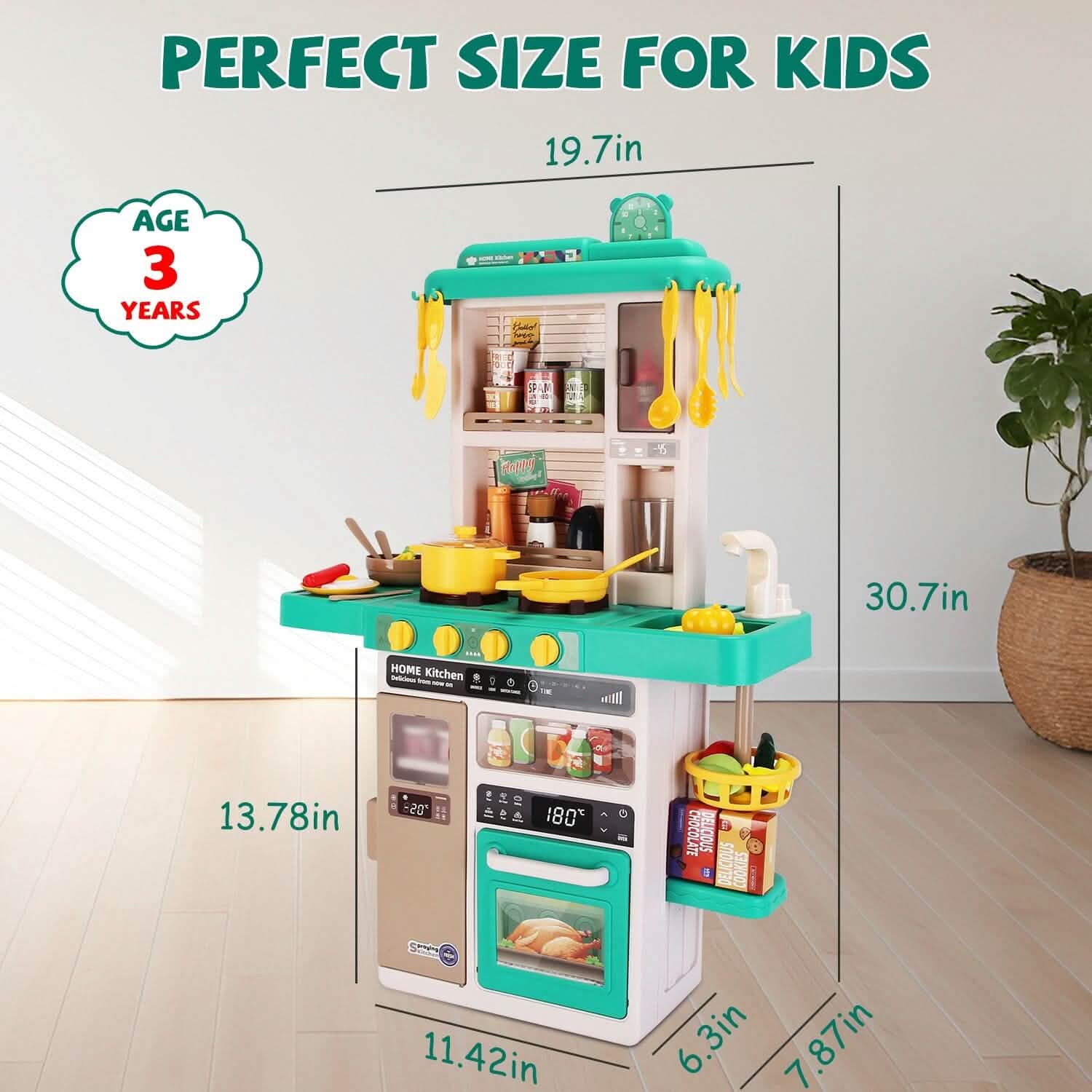Cuisine pour enfants interactive, jouets de cuisine pour jeu d'imitation, ustensiles de cuisine