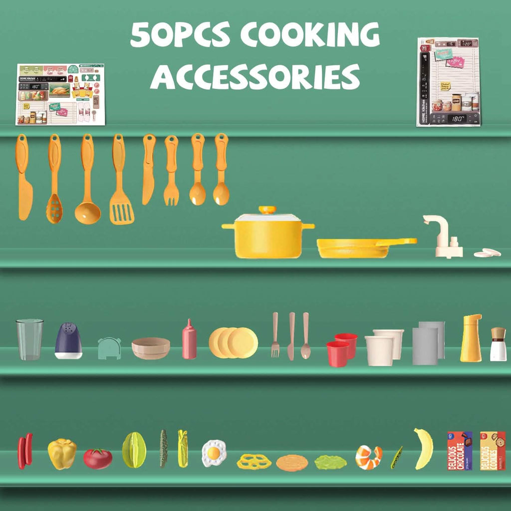 Cuisine pour enfants interactive, jouets de cuisine pour jeu d'imitation, ustensiles de cuisine