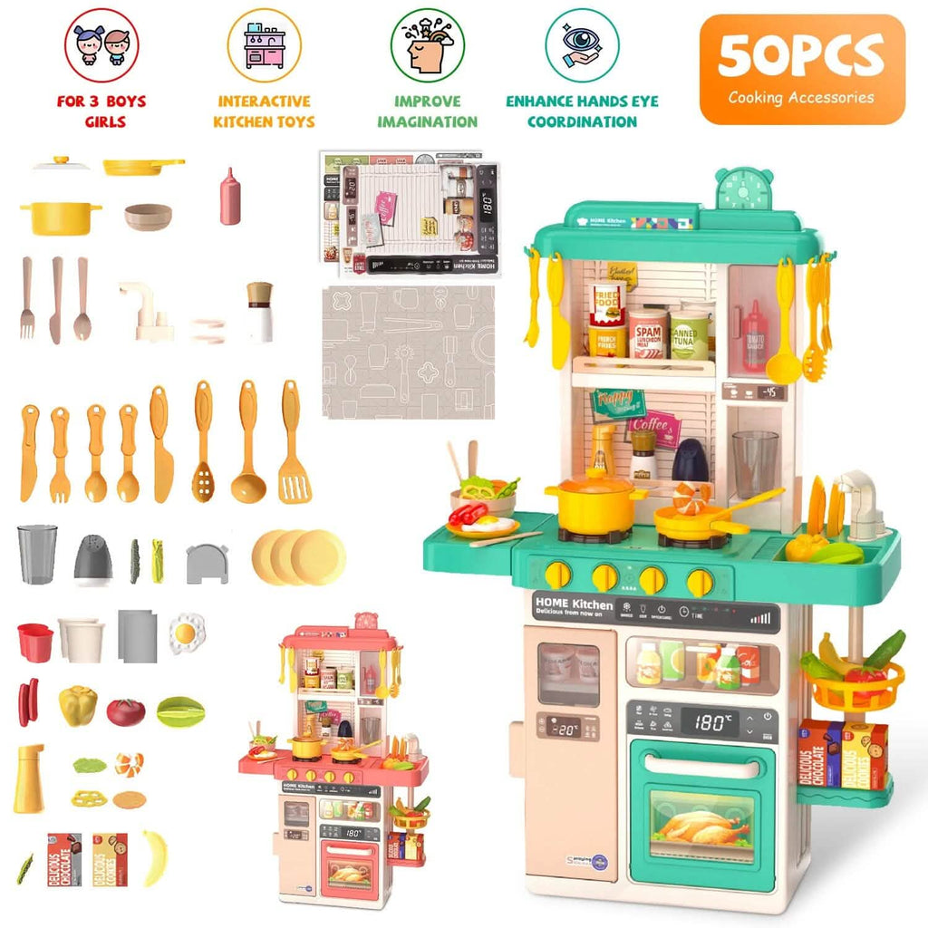 Cuisine pour enfants interactive, jouets de cuisine pour jeu d'imitation, ustensiles de cuisine
