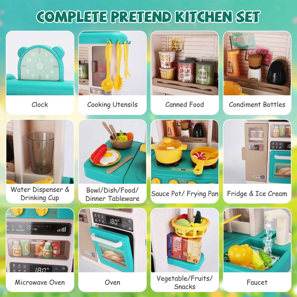 Cuisine pour enfants interactive, jouets de cuisine pour jeu d'imitation, ustensiles de cuisine