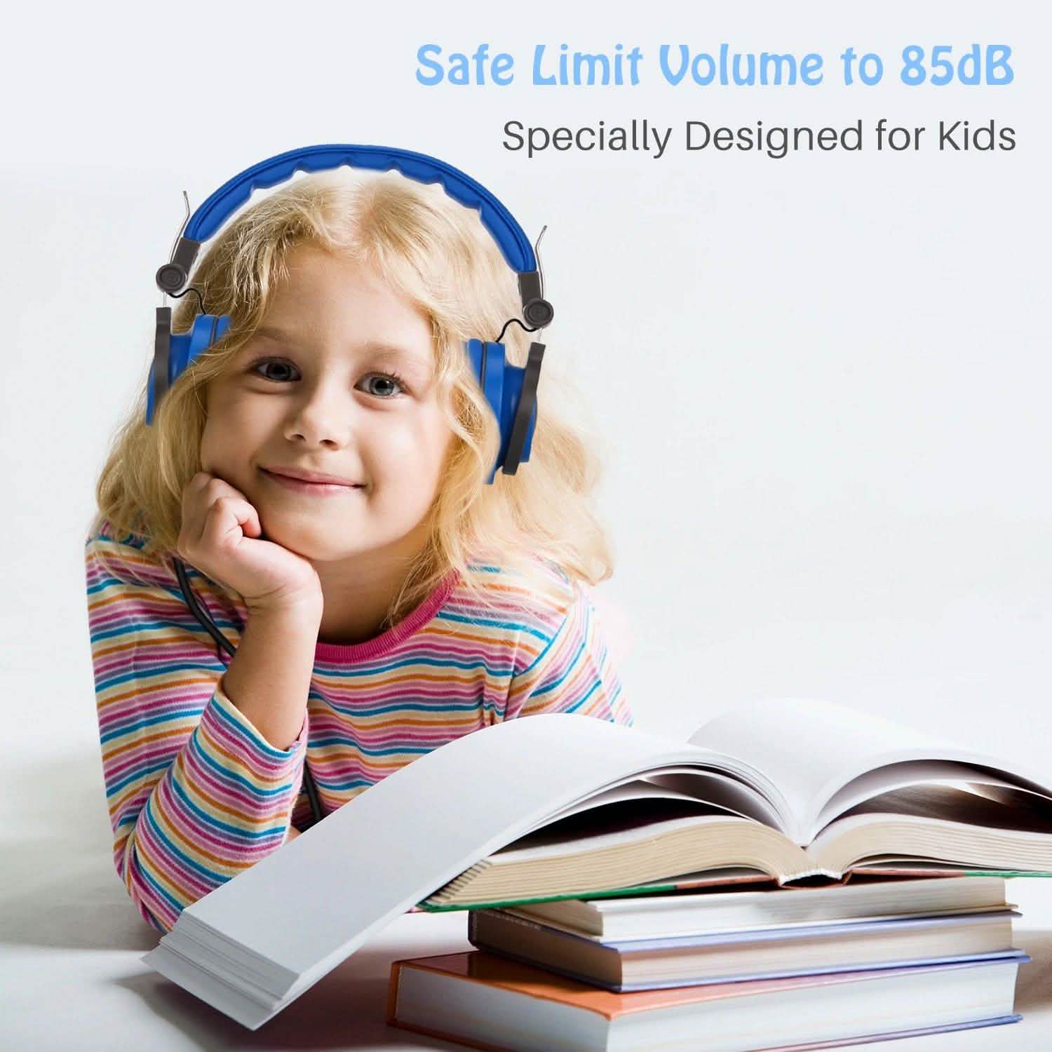 Casques filaires supra-auriculaires pour enfants avec limiteur de volume de 85 dB