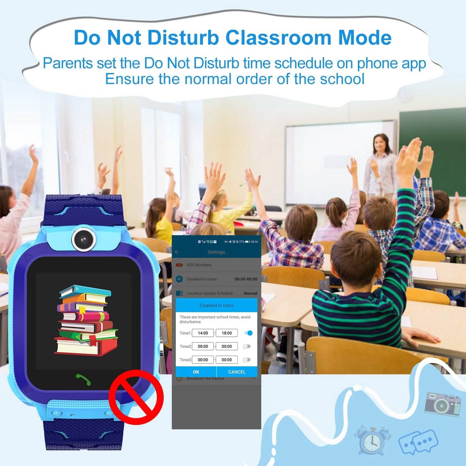 Traceur GPS Montre Intelligente Enfant