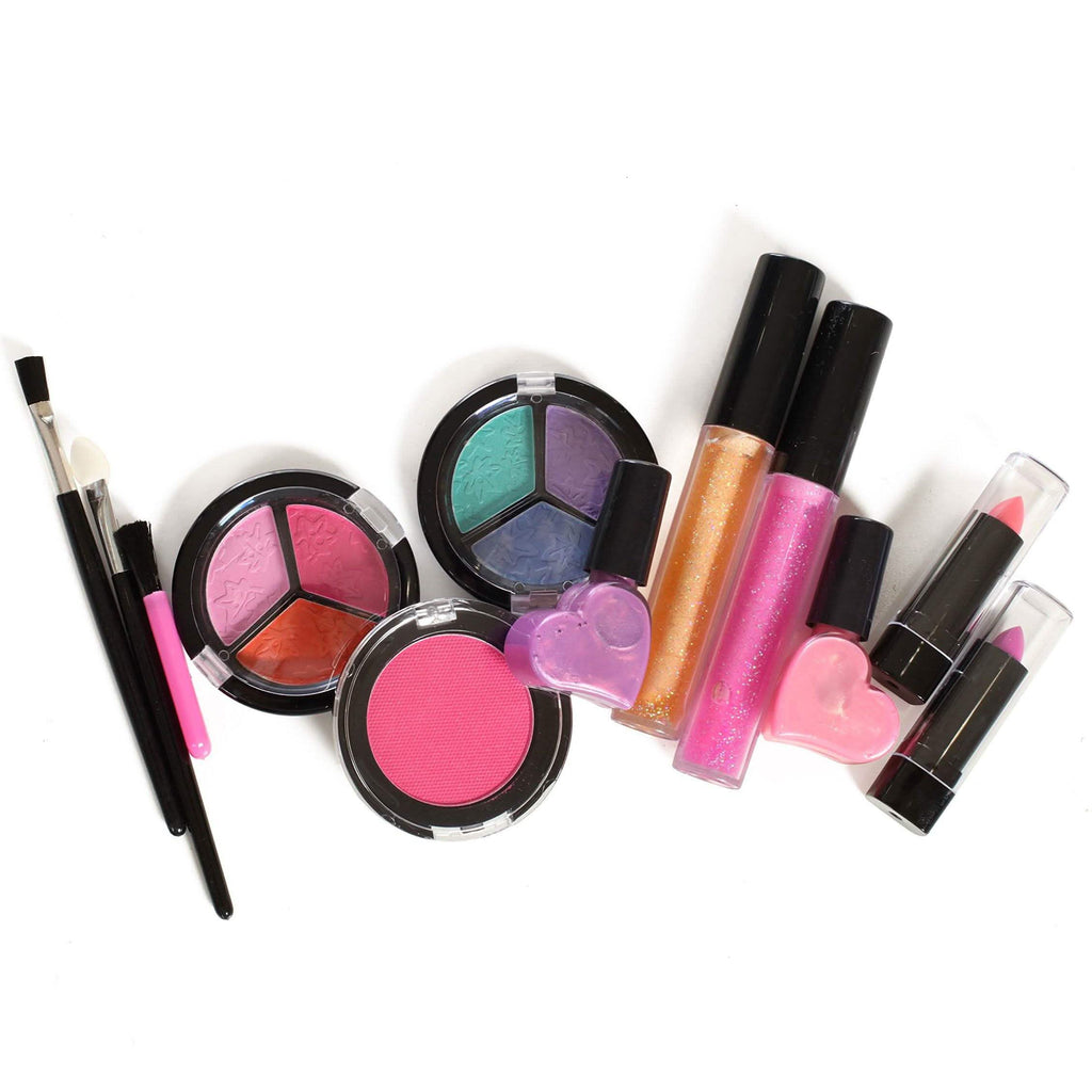 Trousse de Maquillage Lavable pour Enfants avec un Sac Cosmétique Scintillant