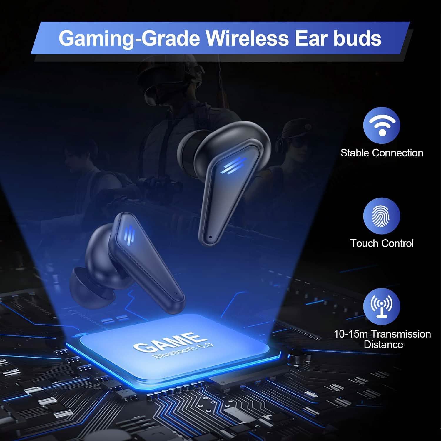 Écouteurs sans fil de jeu KINGSTAR TWS Bluetooth 5.0