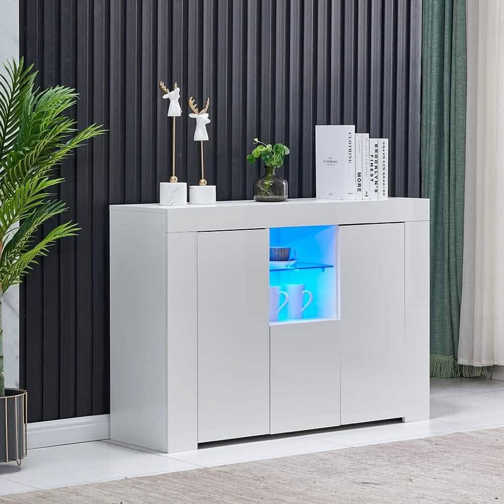 Meuble bas de cuisine avec éclairage LED