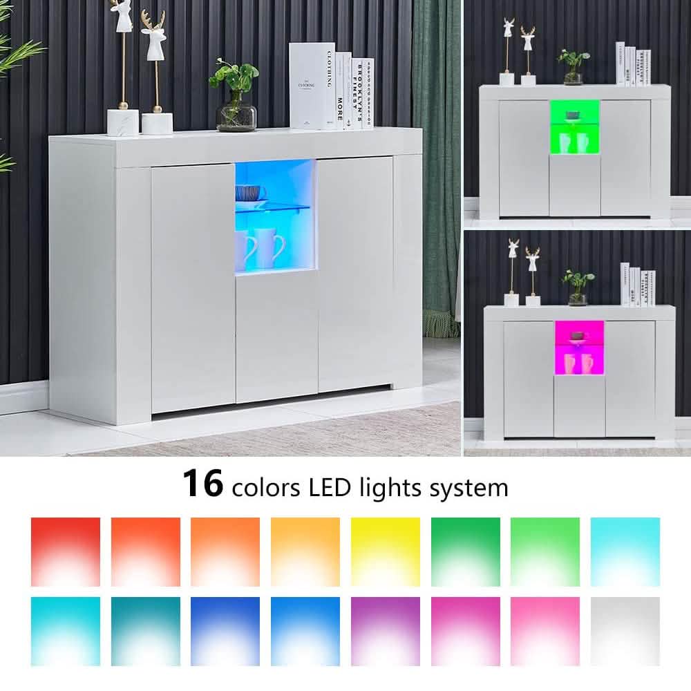 Meuble bas de cuisine avec éclairage LED
