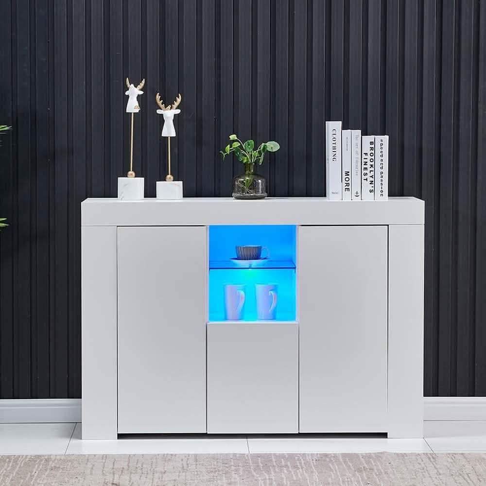 Meuble bas de cuisine avec éclairage LED