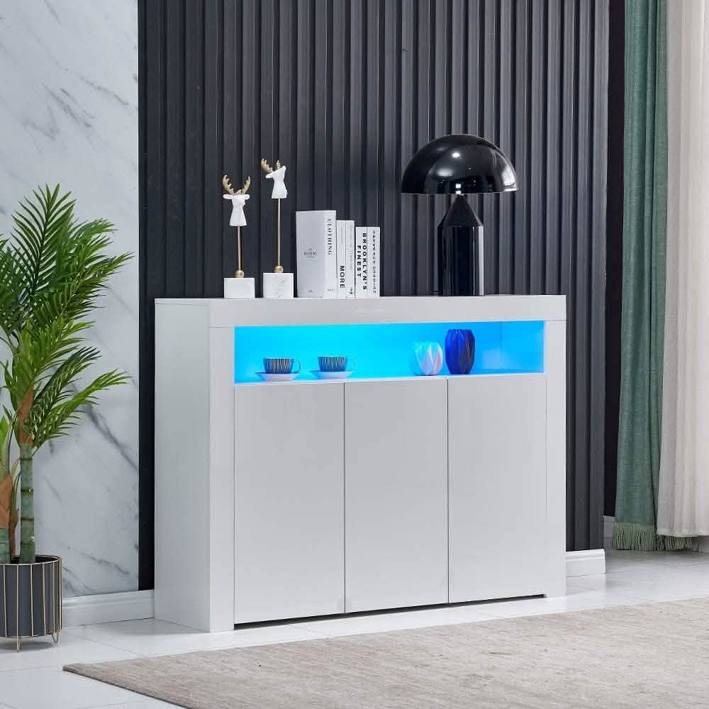 Meuble bas de cuisine avec éclairage LED