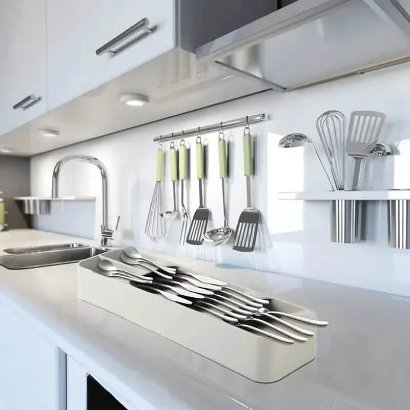 Boîte de rangement pour couverts de tiroir de cuisine