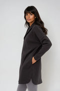 Veste à Capuche Zippée Confortable Noire