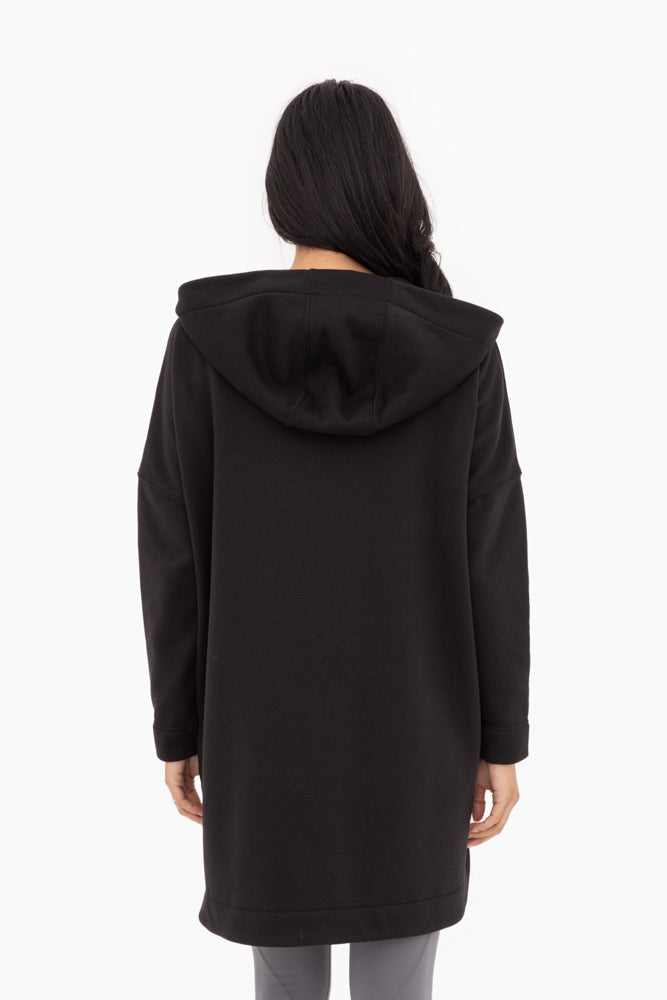 Veste à Capuche Zippée Confortable Noire