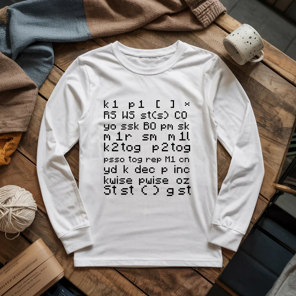 T-shirt à manches longues motif tricot