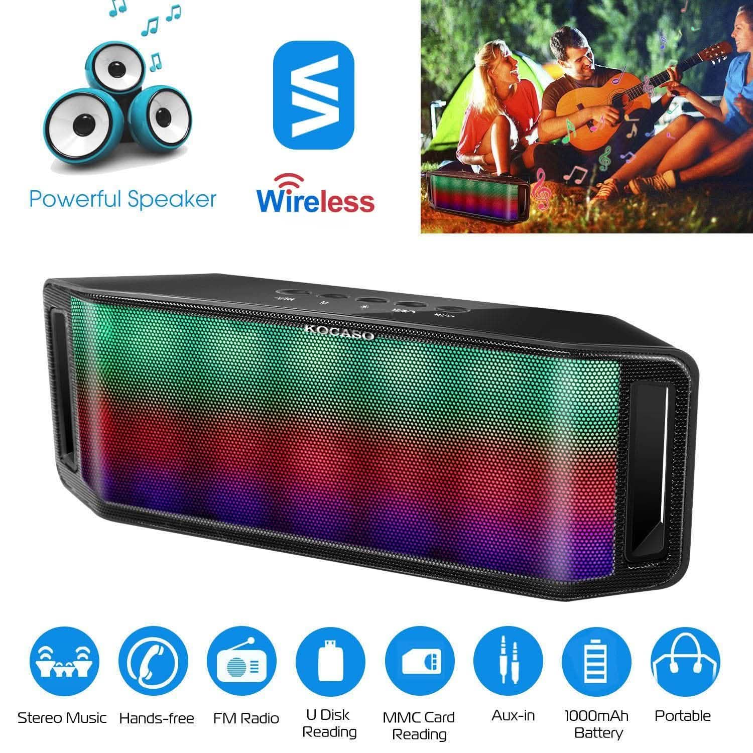 Enceinte sans fil DEL KOCASO multicolore dynamique mains libres