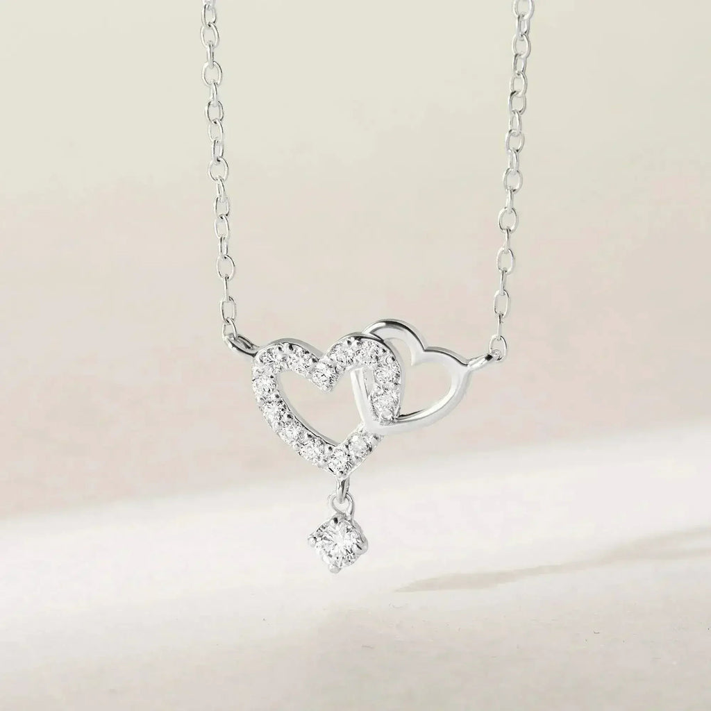 Collier Cœur Entrelacé, Collier Cœur Argent, Collier Femme