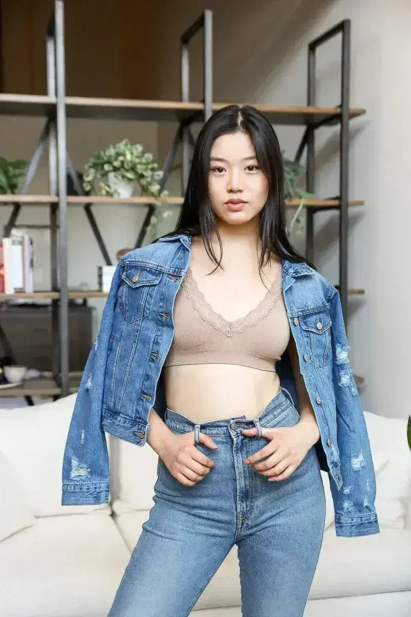 Bralette rembourrée bordée de dentelle – Soutien-gorge confortable au quotidien | Femstylo