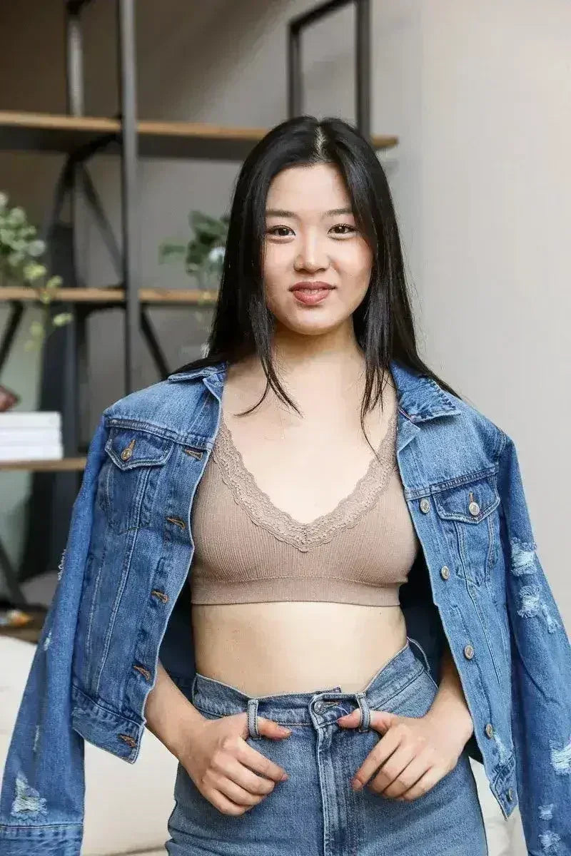 Bralette rembourrée bordée de dentelle – Soutien-gorge confortable au quotidien | Femstylo
