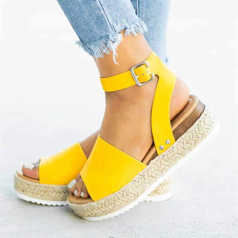 Chaussures élégantes à motif léopard pour femmes, sandales à talons hauts, sandales d'été à plateforme, sandales à plateforme haute, sandales à semelle épaisse avec boucle de ceinture, sandales à brides réglables