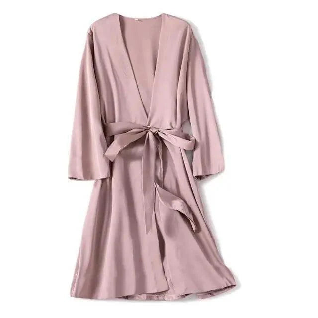 Robe de Chambre Courte Rouge Douce à la Mode pour Femmes Peignoir Confortable à Col en V pour Femmes Robes de Demoiselle d'Honneur et de Mariée