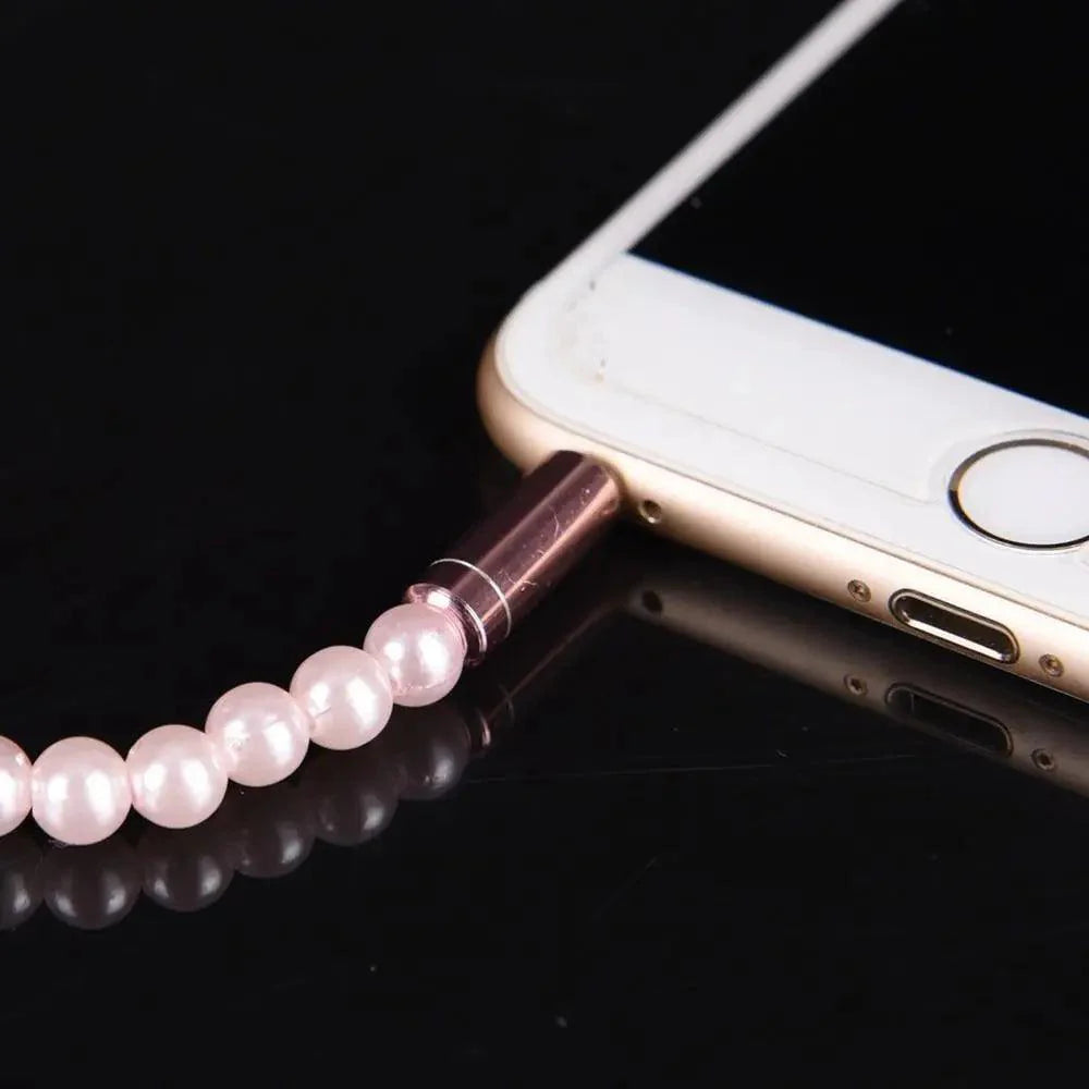Collier de perles de luxe pour femme, écouteurs roses avec micro, excellente qualité sonore, écouteurs stéréo pour usage quotidien