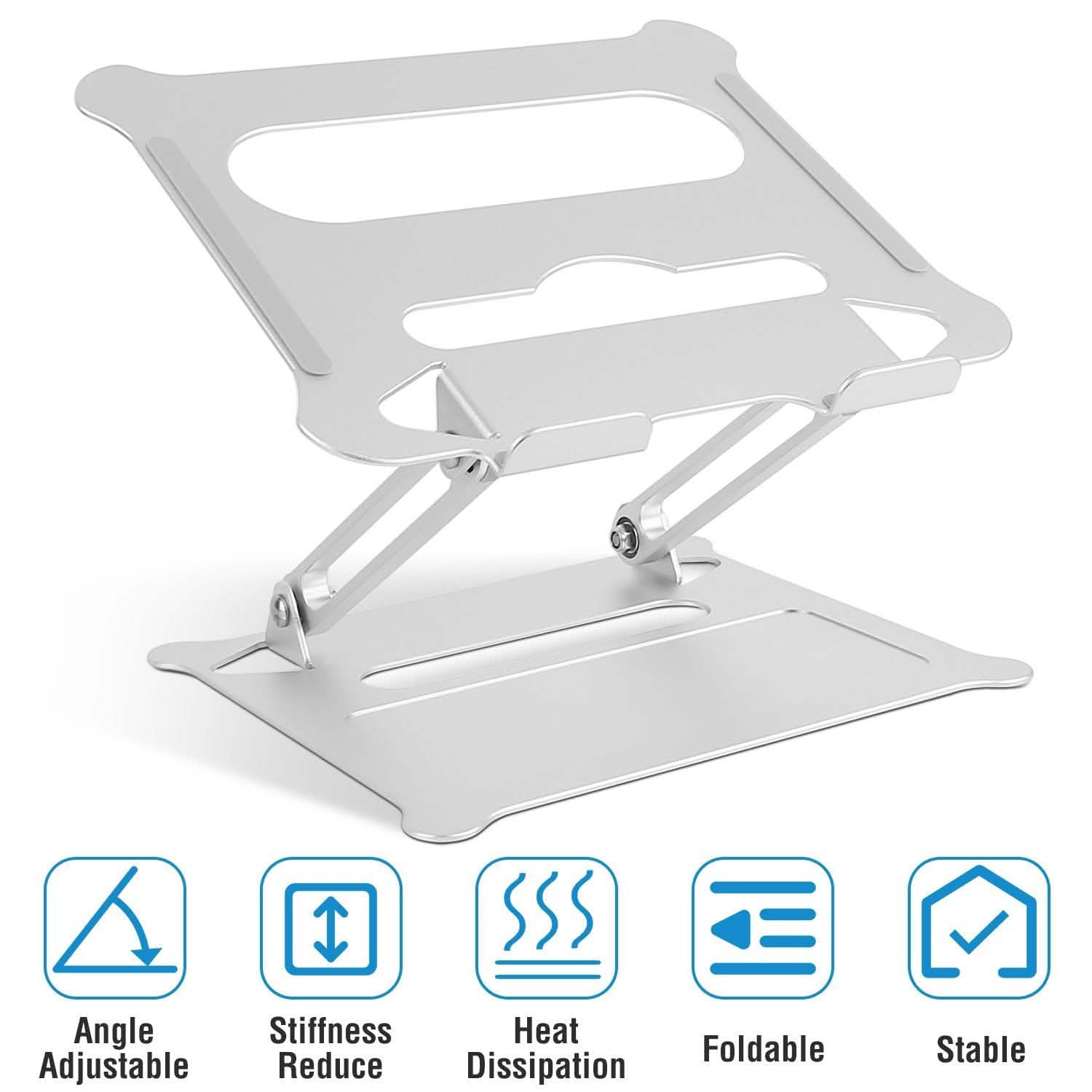 Support d'ordinateur portable en aluminium, angle réglable, élévateur, ventilation