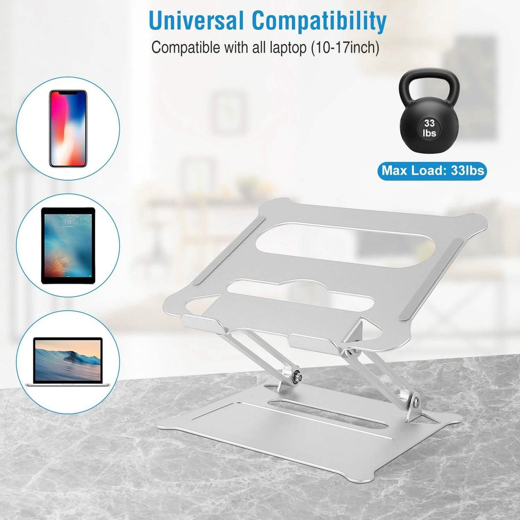Support d'ordinateur portable en aluminium, angle réglable, élévateur, ventilation