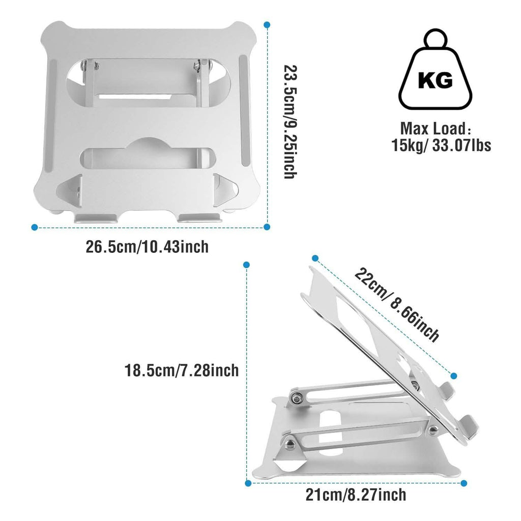 Support d'ordinateur portable en aluminium, angle réglable, élévateur, ventilation