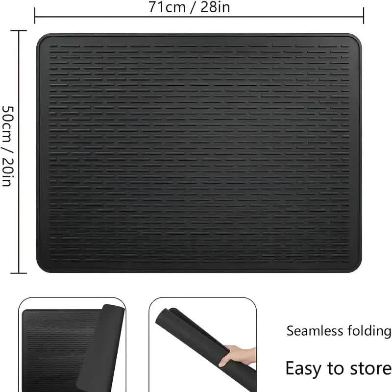 Grand protecteur de table de cuisson en silicone antidérapant de 71x51 cm, tapis de protection pour comptoir de cuisine