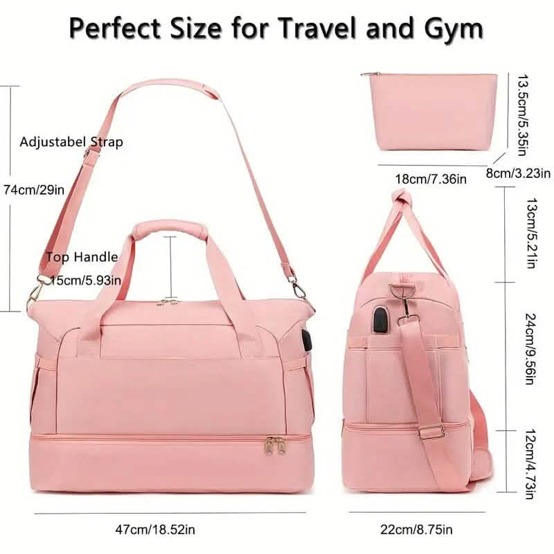 Grand sac de voyage polochon pour femme