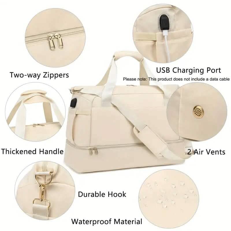 Grand sac de voyage polochon pour femme