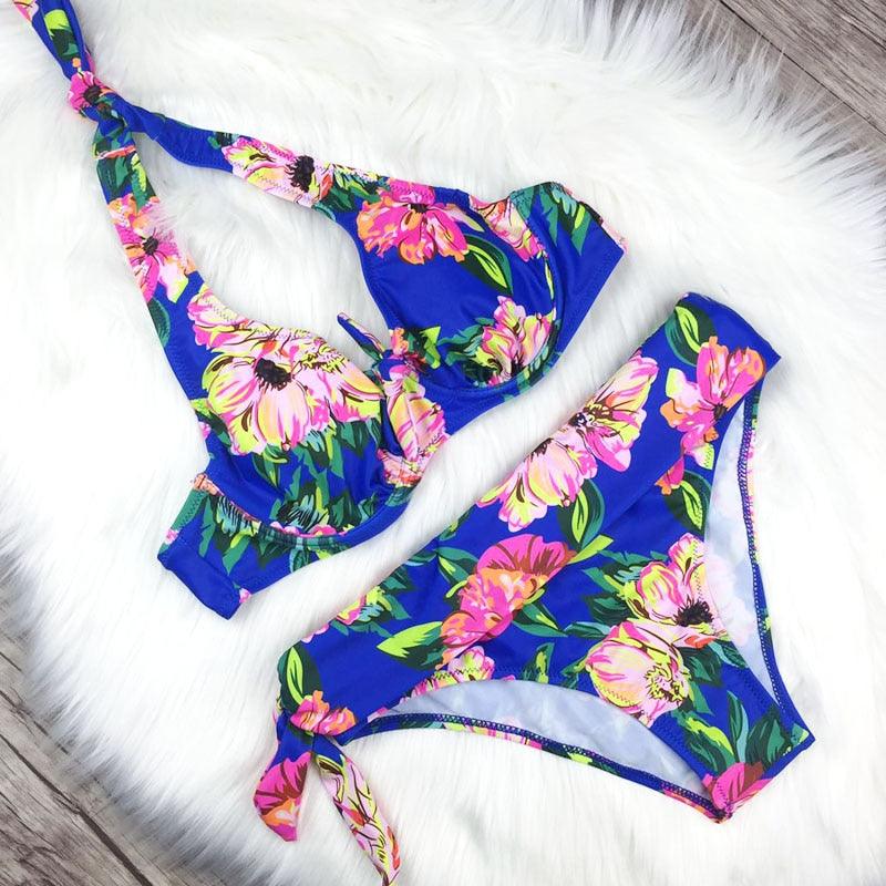 Maillot de bain grande taille pour femmes, bikini taille haute, ensemble de maillots de bain deux pièces taille haute, maillots de bain gainants avec short, maillot de bain push-up, ensemble bikini bandage pour femmes