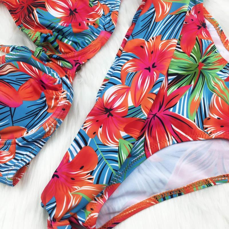 Maillot de bain grande taille pour femmes, bikini taille haute, ensemble de maillots de bain deux pièces taille haute, maillots de bain gainants avec short, maillot de bain push-up, ensemble bikini bandage pour femmes