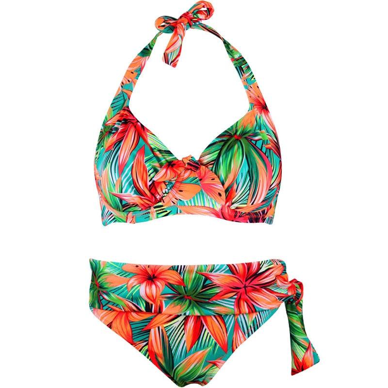 Maillot de bain grande taille pour femmes, bikini taille haute, ensemble de maillots de bain deux pièces taille haute, maillots de bain gainants avec short, maillot de bain push-up, ensemble bikini bandage pour femmes