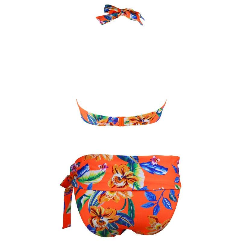 Maillot de bain grande taille pour femmes, bikini taille haute, ensemble de maillots de bain deux pièces taille haute, maillots de bain gainants avec short, maillot de bain push-up, ensemble bikini bandage pour femmes