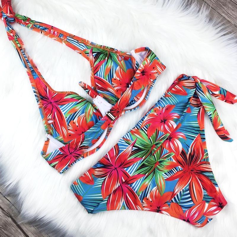 Maillot de bain grande taille pour femmes, bikini taille haute, ensemble de maillots de bain deux pièces taille haute, maillots de bain gainants avec short, maillot de bain push-up, ensemble bikini bandage pour femmes
