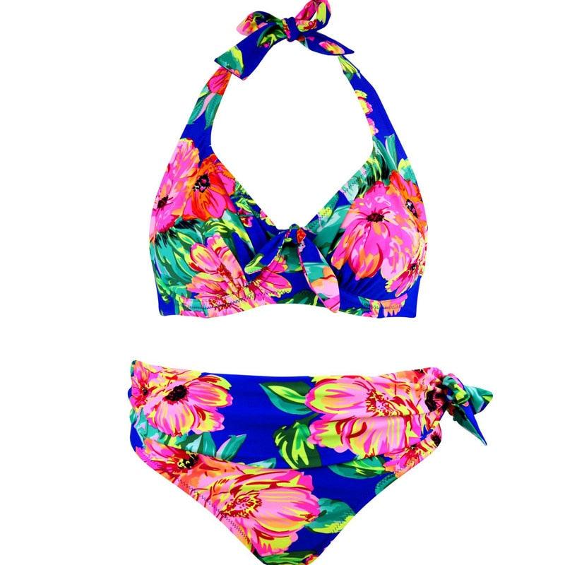 Maillot de bain grande taille pour femmes, bikini taille haute, ensemble de maillots de bain deux pièces taille haute, maillots de bain gainants avec short, maillot de bain push-up, ensemble bikini bandage pour femmes