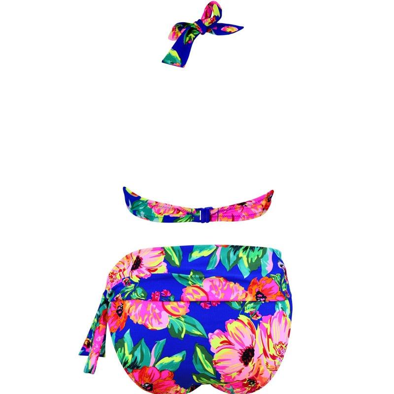 Maillot de bain grande taille pour femmes, bikini taille haute, ensemble de maillots de bain deux pièces taille haute, maillots de bain gainants avec short, maillot de bain push-up, ensemble bikini bandage pour femmes