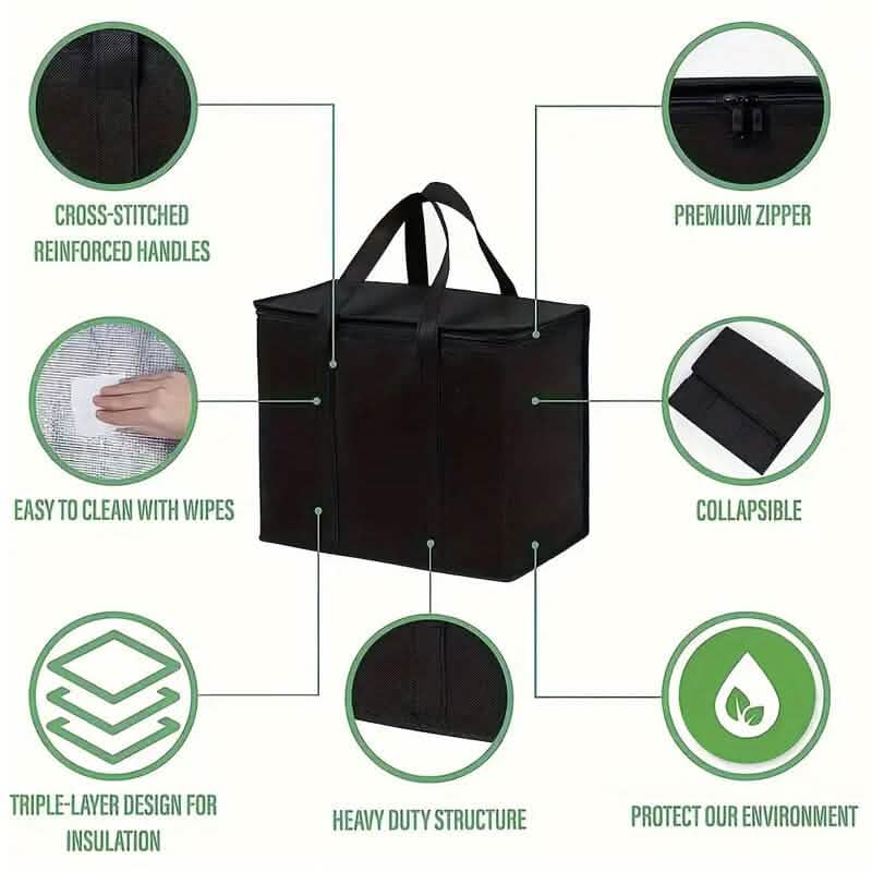 Grand sac isotherme robuste à fermeture éclair