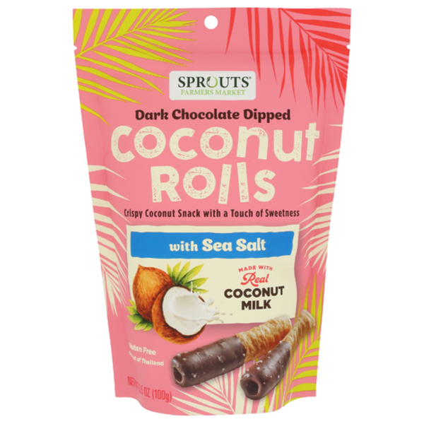 Roulés de noix de coco enrobés de chocolat noir Sprouts