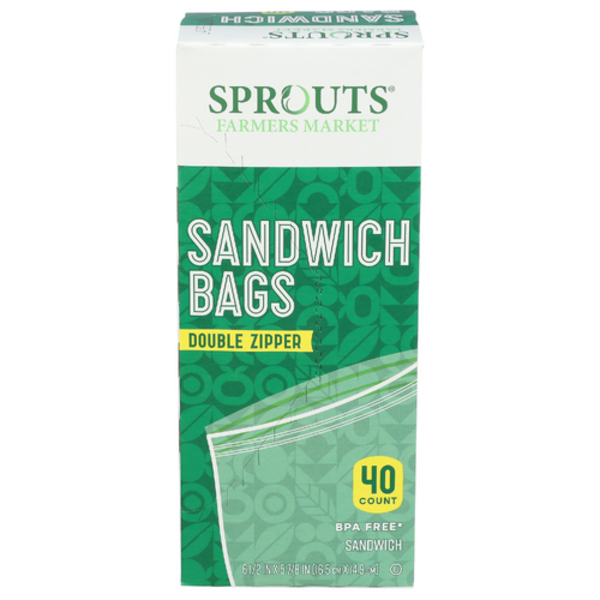 Sachets à sandwich doubles fermetures éclair Sprouts