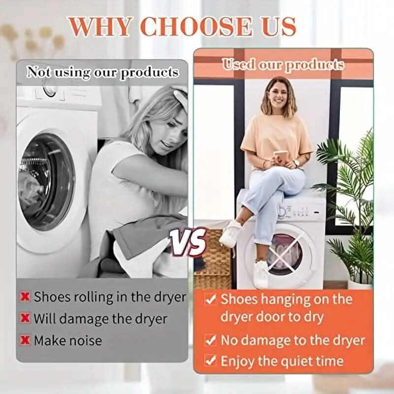 Sac Filet de Séchage pour Chaussures et Linge à Suspendre à la Porte du Sèche-Linge